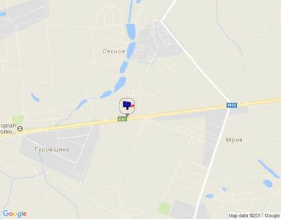 Билборд A в с. Мрия, 6х3  с. Мрія, траса М-06 "Київ-Чоп" (Житомир), км 30+100 право, через 450м після "Camper group" схема