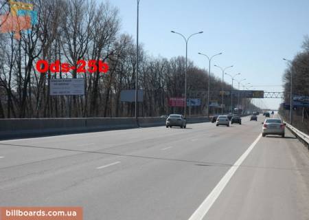 Билборд B в Киеве, 6х3  с. Гатне, траса М-05 Київ-Одеса, км 14+365 ліво, через 250м після АЗС SOCAR, через 305м після Нової Лінії та магазину АТБ схема