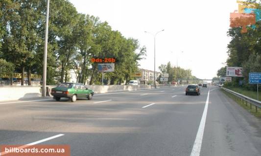 Билборд B в Гатном, 6,20х2,85  с. Чабани, траса М-05 Київ-Одеса, км 14+940 ліво, через 875м після Нової Лінії та магазину АТБ, заїзд у МегаМаркет Гатне, за 70м до автобусної зупинки, за 150м до повороту на Гатне, Крюківщину, Вишневе схема