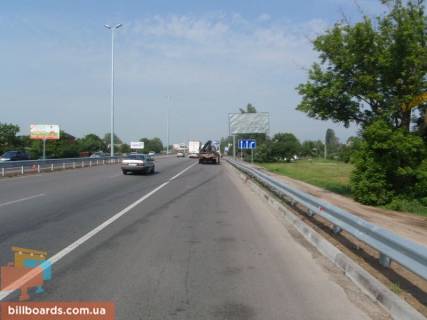 Billboard A in With. Mila, 6х3  trasa M-06 "Kiiv-Cop" (Zitomir), km 26+160 pravo, magazin "Fora", restoran "Kozacok" scheme