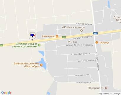 Билборд A в Миле, 6х3  с. Мила, траса М-06 "Київ-Чоп" (Житомир), км 26+700 право, за 650м перед  АЗС GLUSCO, навпроти ресторану "Два бобра" схема