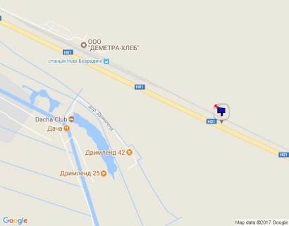 Билборд B в с. Новые Безрадичи, 6х3  Дніпровське шосе, траса Н-01 "Київ-Знам'янка", км 37+170 ліво, через 1км після з/д станції "Нові Безрадичі" схема