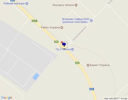 Билборд A в с. Калиновка, 6х3  с. Калинівка, траса М-01 "Київ-Чернігів-Нові Яриловичі", км 34+800 ліво, об'їзд м. Бровари, навпроти повороту на вул. Броварська та Рабен Україна, біля АЗС "Авантаж", за 350м до Бауміт-Україна схема
