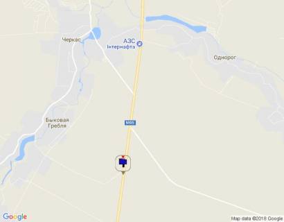 Билборд A на трассах Киевской области, 6х3  траса М-05 Київ-Одеса, км 100+970 право, через 90м після повороту на с. Бикова Гребля схема