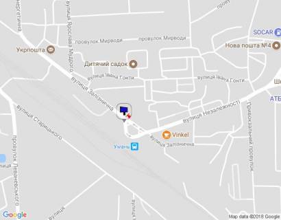 Билборд A в Умане, 6х3  м. Умань, вул. Залізнична, навпроти будинку 6, біля залізничного вокзалу, через 80м після початку вул. Незалежності схема