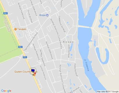 Билборд B в Козине, 6х3  Конча-Заспа, траса Р-01, км 30+450 право, навпроти заміської резиденції "QUEEN", клуб "SPORT LIFE" схема