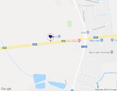 Билборд A в Стоянке, 6х3  с. Стоянка, траса М-06 "Київ-Чоп" (Житомир), км 22+400 право, за АЗС WOG, за поворотом на Гореничі, 1,3км до повороту на Базу "Снайпер" схема