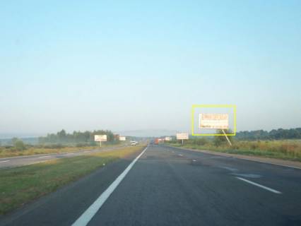 Билборд A в Бровары, 6х3  м. Бровари, траса М-01 "Київ-Чернігів-Нові Яриловичі", км 22+150 ліво, об'їзд м. Бровари, через 1.1км після перетину Переяславський шлях (кол. Осипова) та вул. Лагунової, ресторану "Петрівський Бровар" та АЗС ОККО, за 1.4км до повороту на вул. Анатолія фото 1