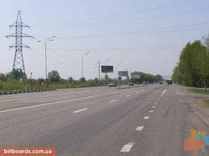 Billboard B in Kalynivka, 6х3  smt. Kalinivka, trasa M-05 Kiiv-Odesa, km 33+990 livo, zaizd na AZS LUXWEN scheme