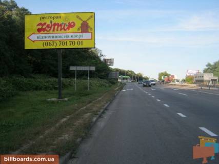 Билборд B в Чабаны, 6х3  с. Чабани, траса М-05 Київ-Одеса, км 16+630 право, заїзд до АТБ Маркету, біля автобусної зупинки, за 170м до заїзду на  АЗС Marshal, через 160м після АЗС КЛО схема
