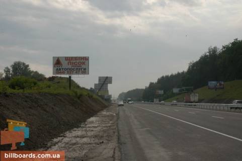 Билборд B в Стоянке, 6х3  с. Стоянка, траса М-06 "Київ-Чоп" (Житомир), км 22+750 ліво, 1км до повороту на Базу "Снайпер", поворот на Гореничі фото 1