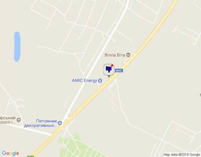 Билборд A в Киеве с. Віта-Поштова, траса М-05 Київ-Одеса, км 21+250 право, через 90м після магазину Сільпо, заїзд на АЗС AMIC Energy, за 180м до АЗС БРСМ та 300м до АЗС Shell, за 790м до повороту на Боярку схема