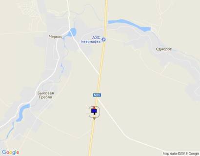 Билборд B в Киеве траса М-05 Київ-Одеса, км 100+510 ліво, через 800м після повороту на с. Насташка, за 330м до повороту на с. Бикова Гребля схема