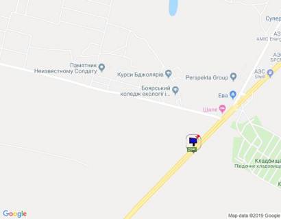 Білборд, Бігборд (Борд)  B у Києві с. Віта-Поштова, траса М-05 Київ-Одеса, км 22+365 ліво, через 330м після повороту на Боярку  схема