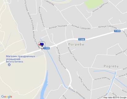 Билборд A в Погребах с. Погреби, вул. Кірова (початок масиву Діброва), в'їзд в Погреби з боку Києва схема