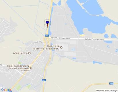 Білборд, Бігборд (Борд)  B у Обухові, 12х3  Дніпровське шосе, траса Н-01 "Київ-Знам'янка", км 43+000 право, через 100м після розв'язки на м. Обухів та м. Українка, виїзд з м. Обухів в сторону м. Київ, правий схема