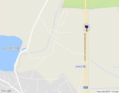 Билборд A в Киеве шосе Дніпровське (шосе Дніпропетровське), траса Н-01 "Київ-Знам'янка", км 21+890 ліво, за 1,1км до повороту на с. Лісники, навпроти - територія під котеджну забудову схема