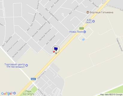 Билборд B в Киеве, 6х3  с. Гатне, траса М-05 Київ-Одеса, км 14+510 право, за 445м до Нової Лінії та магазину АТБ, через 580м після повороту на Гатне, Крюківщину, Вишневе схема