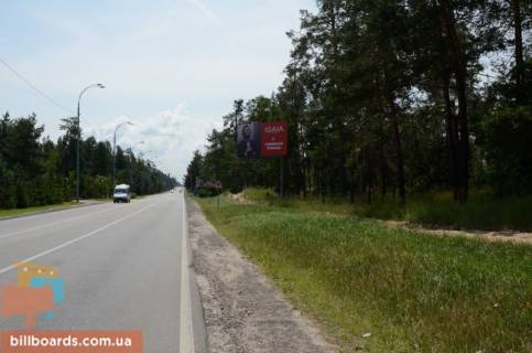 Билборд A в с. Козине, 6х3  Конча-Заспа, траса Р-01, км 30+450 право, навпроти заміської резиденції "QUEEN", клуб "SPORT LIFE" схема