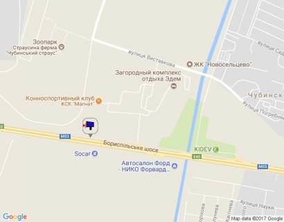 Билборд B в Киеве, 8х4  Бориспільська траса, траса М-03 "Київ-Харків", км 28+700 ліво, навпроти АЗС SOCAR, за 150м до АЗС UPG, за 500м до НІКО-Україна, автосалонів "Ford", "Fiat" та "Renault" схема