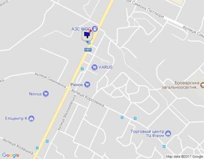 Билборд A в Бровары, 6х3  м. Бровари, вул. Київська, 331, біля автобусної зупинки, навпроти магазину АТБ, за 90м до магазину "Varus", за 90м до заїзду на ринок, за 220м до повороту на вул. Василя Симоненка та пров. Чорних Запорожців (кол. Короленка,  Камо) , через 95м після АЗС "WOG", через 115м після повороту на схема