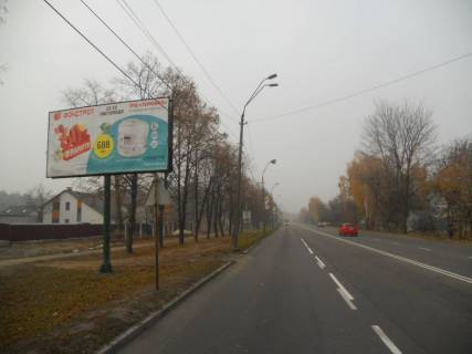 Билборд B в Бровары, 6х3  м. Бровари, Оникієнка Олега вул. (кол. Кутузова), 45, навпроти автобусної зупинки, через 35м після повороту на Гасин Ольги вул. (кол. Щербакова) фото 1