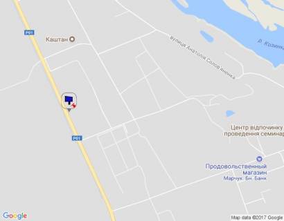 Билборд A в Киеве Конча-Заспа, траса Р-02, км 33+000 ліво, поворот на с. П'ятихатки, котедж. Містечко "Сосновий Бор" схема