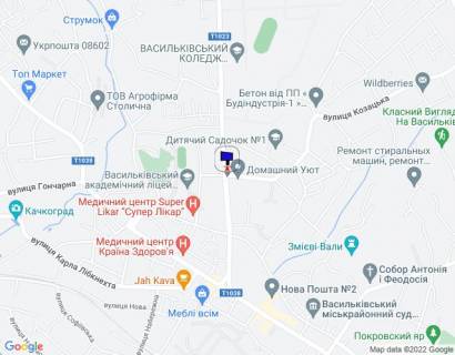 Білборд, Бігборд (Борд)  A у Василькові, 6х3  м. Васильків, вул. Декабристів, 28, перехрестя з вул. Ватутіна, навпроти магазину "Фора", за 150м до повороту на вул. Черняхівського, через 250м після перехрестя з вул. Шевченка та магазину "ЕКО-Маркет" схема