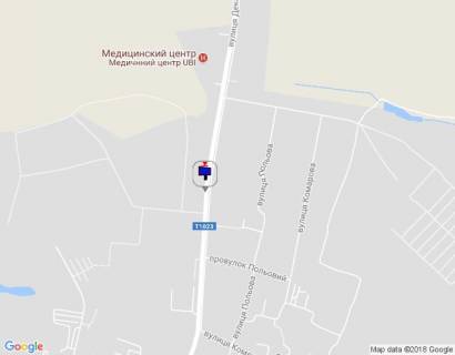 Билборд A в Василькове, 6х3  м. Васильків, вул. Декабристів, навпроти 276. В'їзд на КПП схема