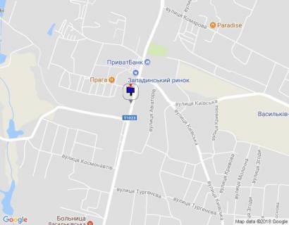 Билборд A в Василькове, 6х3  м. Васильків, вул. Декабристів, 137, «Сапсан», 9 школа  схема
