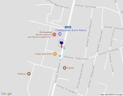 Билборд B в Василькове, 6х3  м. Васильків, вул. Декабристів, 87 (лікарня)  схема
