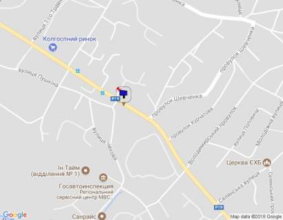 Билборд A в Василькове, 6х3  м. Васильків, вул. Володимирська, 70. Колгоспна зупинка схема