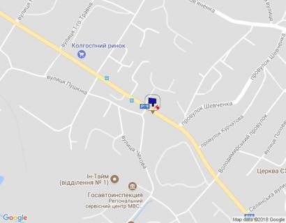 Билборд B в Василькове, 6х3  м. Васильків, вул. Володимирська, 70. Колгоспна зупинка схема