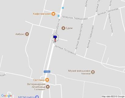 Білборд, Бігборд (Борд)  A у Василькові, 6х3  м. Васильків, вул. Декабристів, 68 поворот на хлібзавод схема