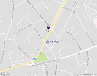 Билборд B в Бровары, 6х3  м. Бровари, вул. Київська, 171, через 120м після повороту на вул. Лисенка, через 100м після магазину "АТБ", за 35м до повороту на Костомарова Миколи вул. (кол. Гальбича) схема