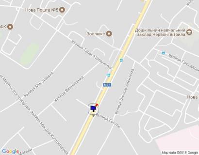 Билборд B в Бровары, 6х3  м. Бровари, вул. Київська, 200, перехрестя з вул. Гоголя схема