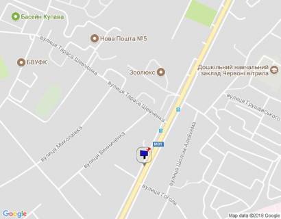 Билборд A в Бровары, 6х3  м. Бровари, вул. Київська, 205, за 60м до перехрестя з вул. Гоголя, через 170м після повороту на вул. Тараса Шевченка схема