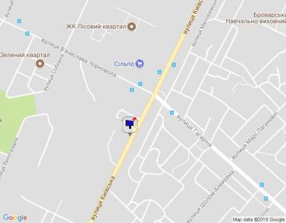 Билборд A в Бровары, 6х3  м. Бровари, вул. Київська, 227/1, біля АЗС "КЛО", через 160м після перехрестя з вул. В'ячеслава Чорновола та Героїв України вул. (кол. Гагаріна), через 200м після магазину Сільпо та ресторану KFC схема