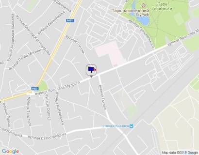 Билборд B в Бровары, 6х3  м. Бровари, Ярослава Мудрого вул. (кол. Кірова), 36, біля Ощадбанку, за 25м до повороту на Горіхова вул. (кол. Мічуріна), через 80м після повороту на вул. Гоголя схема