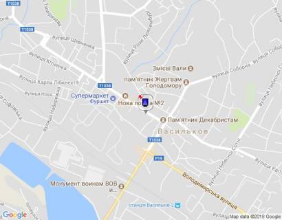 Ситилайт A в Василькове, 1,2х1,8  м. Васильків, вул. Грушевського, 9-13, поворот до ТЦ Пассаж схема