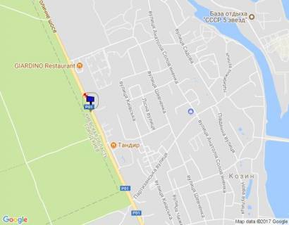 Билборд A в с. Козине Конча-Заспа, траса Р-02, км 29+150 право, котеджне містечко "РОМАНОВО", супермаркет "Wine Time", через 200м після комплексу "Сезони SPA" та ресторану "Giardino" схема