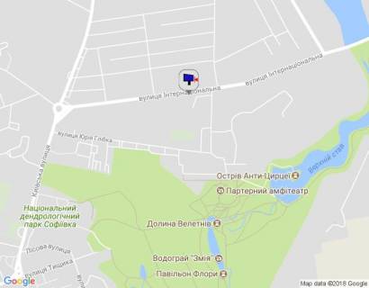 Billboard B in Uman, 6х3  m. Uman', st. Internacional'na, navproti budinku 63, cerez 125m pisla avtobusnoi zupinki ta povorotu na st. Instituts'ka, za 650m do rozv'azki z st. Komarova ta st. Kiivs'ka scheme