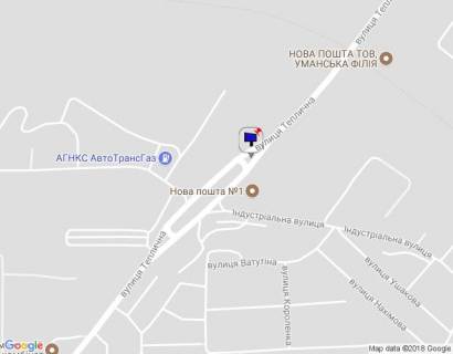 Билборд A в Умане, 6х3  м. Умань, вул. Теплична, через 760м після розв'язки з вул. Енергетична та вул. Заводська схема