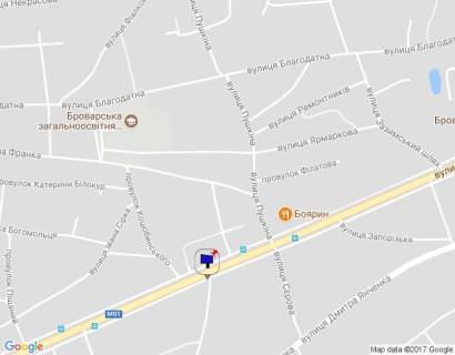 Билборд B в Бровары, 5,9х2,9  м. Бровари, вул. Київська, 80, через 150м після повороту на Красницького повіту вул. (кол. Сєрова) та магазину "Фора" схема