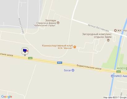 Билборд A в Киеве Бориспільська траса, М 03 км 28+000 ліво схема