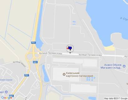 Билборд B в Обухове м. Обухів, вул.Промислова, 1, навпроти Київського картонно-паперового комбінату; схема