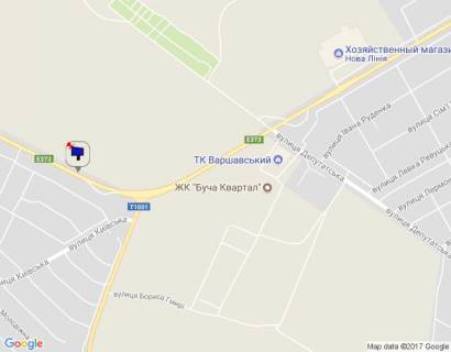 Билборд B в Буче м. Буча, траса М-07, км 31+050 праворуч, навпроти АЗС Лукойл, за 100м до повороту на Ворзель схема