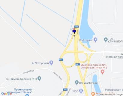 Билборд A в Обухове, 12х3  Дніпровське шосе, траса Н-01 "Київ-Знам'янка", км 43+200 право, розв'язка на м. Обухів та м. Українка, в'їзд в м. Обухів з м. Київ, лівий схема