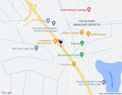 Билборд A на трассах Киевской области, 6х3  Дніпровське шосе, траса Н-01 "Київ-Знам'янка", км 25+850 право, через 150м після відділу продажу ЖК "Парк Лейк Сіті", через 400м після АЗС Shell, через 730м після розв'язки на с. Креничі схема