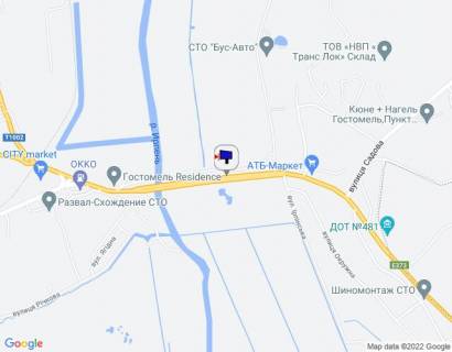 Билборд B в Ирпене, 6х3  м. Ірпінь, траса М-07 "Київ-Ковель", км 22+900 право, міст через р. Ірпінка, через 850м після розвилки Ірпінь-Гостомель-Буча, ЖК "Гостомель Резіденс", низ схема